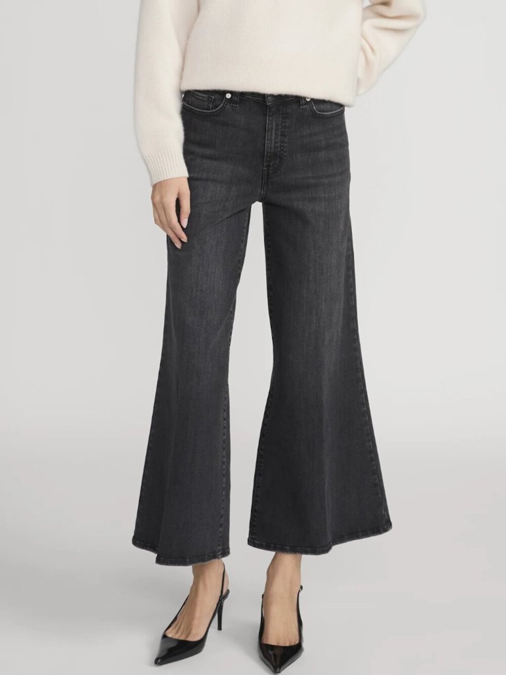 NWT Frame Le Palazzo Flared Crop Jeans Size 28